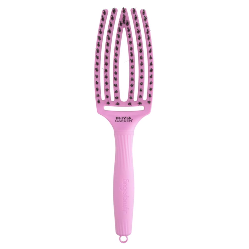 Olivia Garden Fingerbrush Boar & Nylon ThinkPink Pink Tokyo Medium