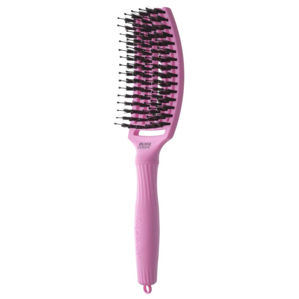 Olivia Garden Fingerbrush Boar & Nylon ThinkPink Pink Tokyo Medium