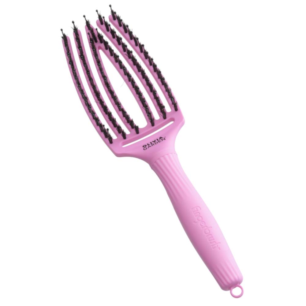 Olivia Garden Fingerbrush Boar & Nylon ThinkPink Pink Tokyo Medium