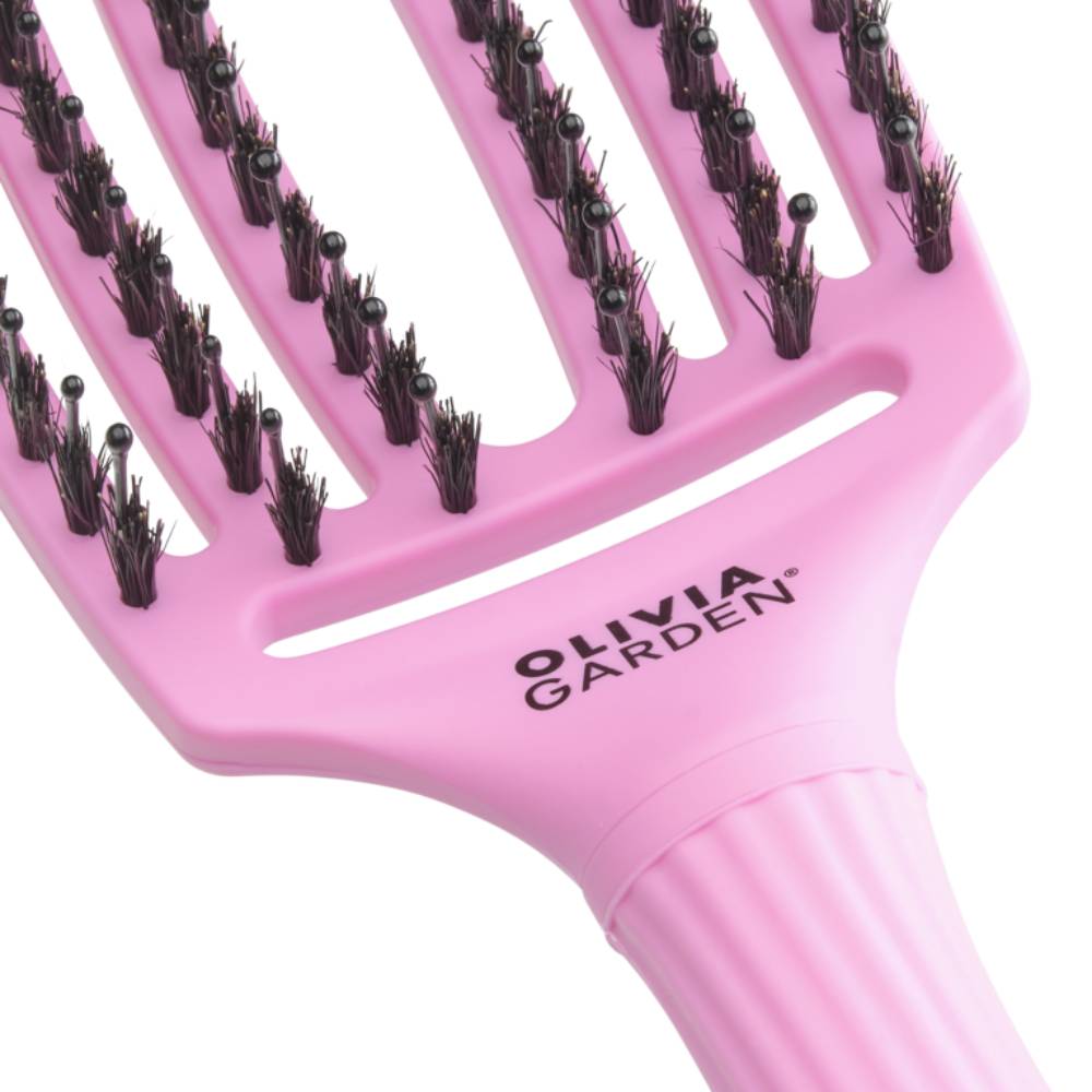 Olivia Garden Fingerbrush Boar & Nylon ThinkPink Pink Tokyo Medium