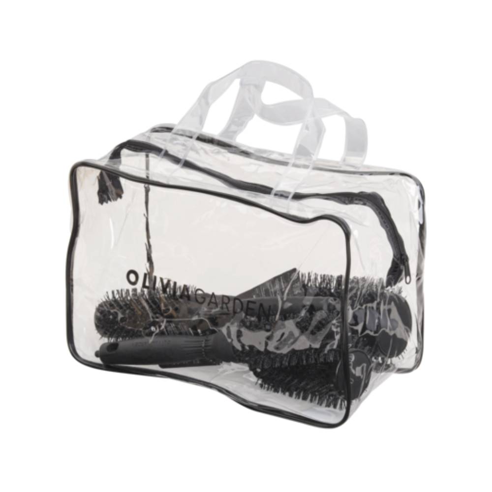 Olivia Garden Expert Shine Black Label Bag (4 Brushes)