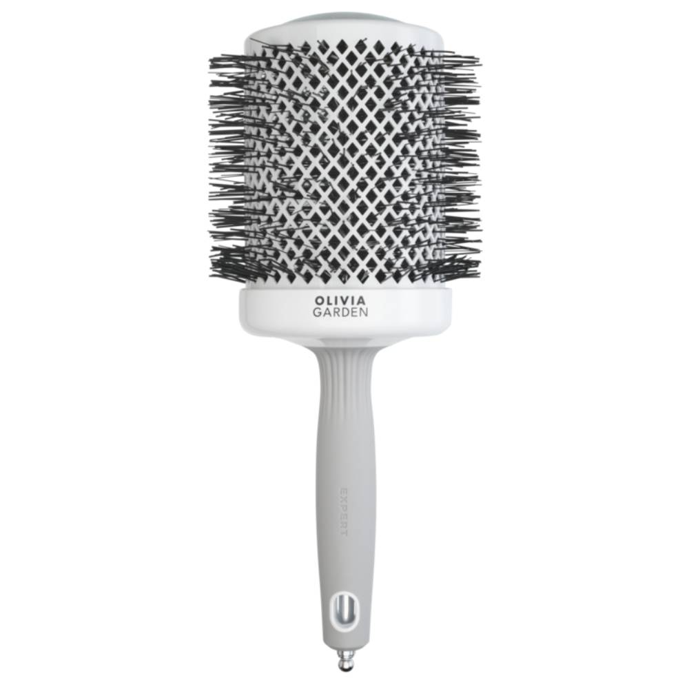 Olivia Garden Expert Blowout Shine White & Grey Brush 80