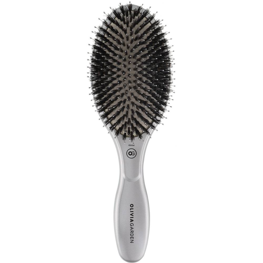 Olivia Garden Expert Care Oval Boar & Nylon Silver