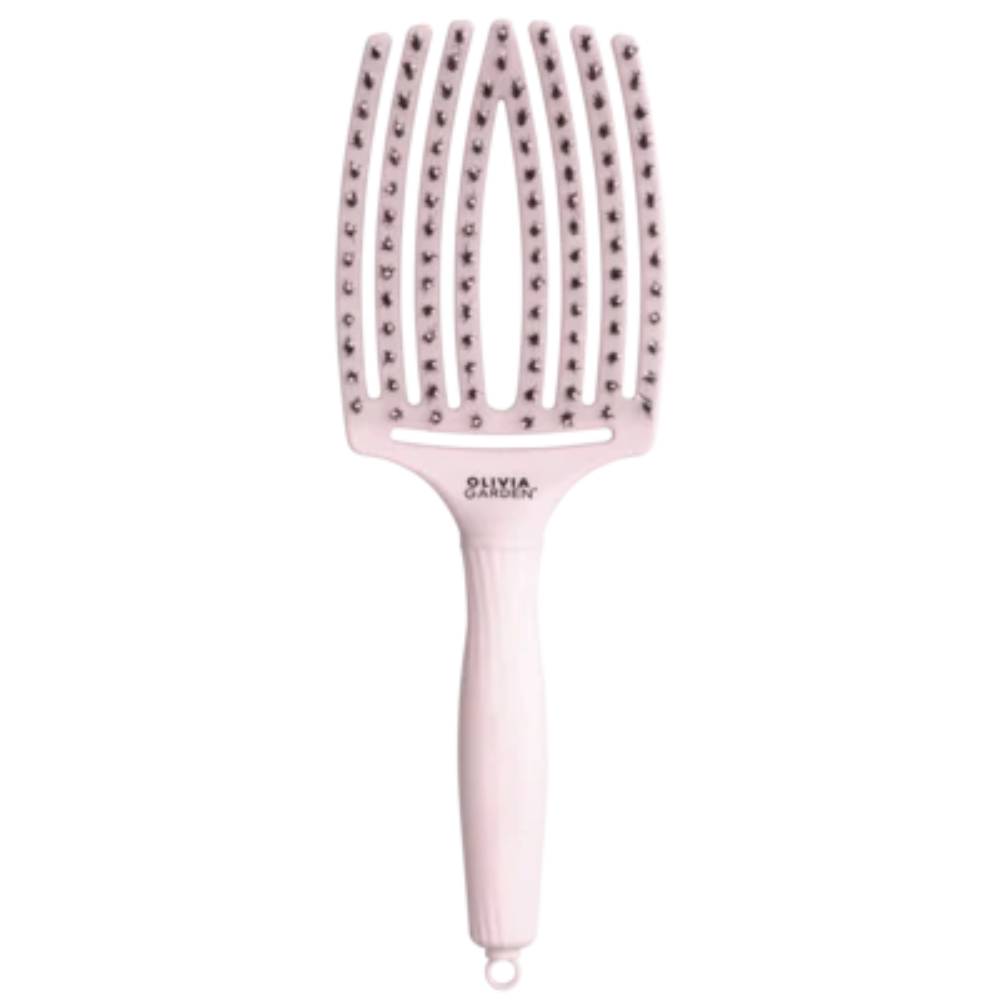 Olivia Garden Fingerbrush Iconic Boar & Nylon Pastel Pink Large