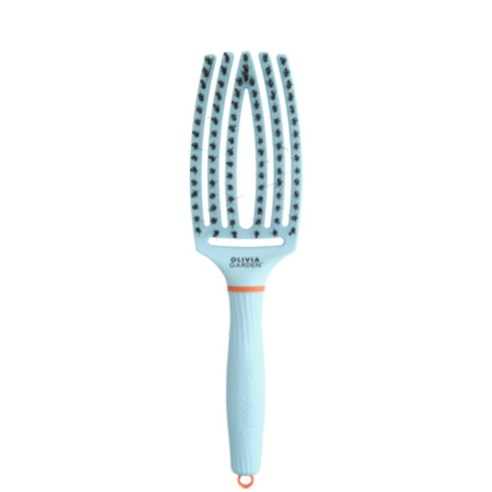 Olivia Garden Fingerbrush Boar & Nylon Inner Child Collection Bubble Blue