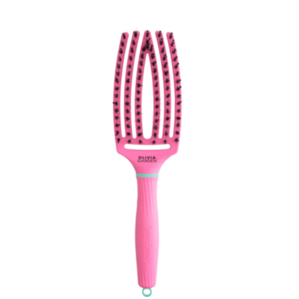 Olivia Garden Fingerbrush Boar & Nylon Inner Child Collection Lollipop Pink