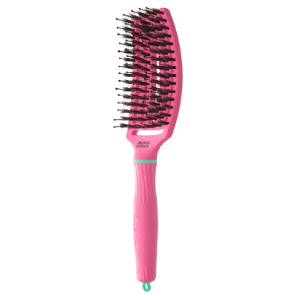 Olivia Garden Fingerbrush Boar & Nylon Inner Child Collection Lollipop Pink
