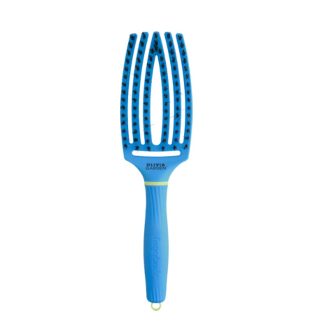 Olivia Garden Fingerbrush Boar & Nylon Inner Child Collection Turbo Blue