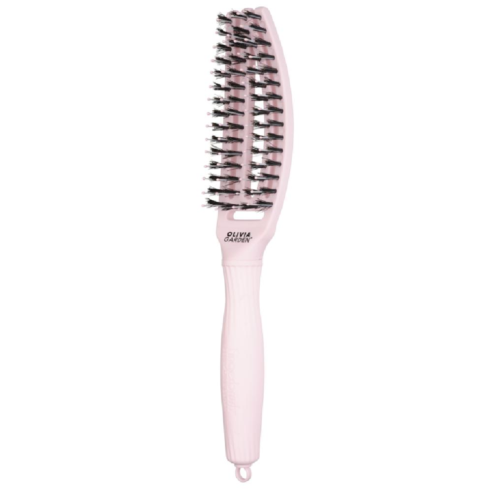 Olivia Garden Fingerbrush Boar & Nylon Pastel Pink Small