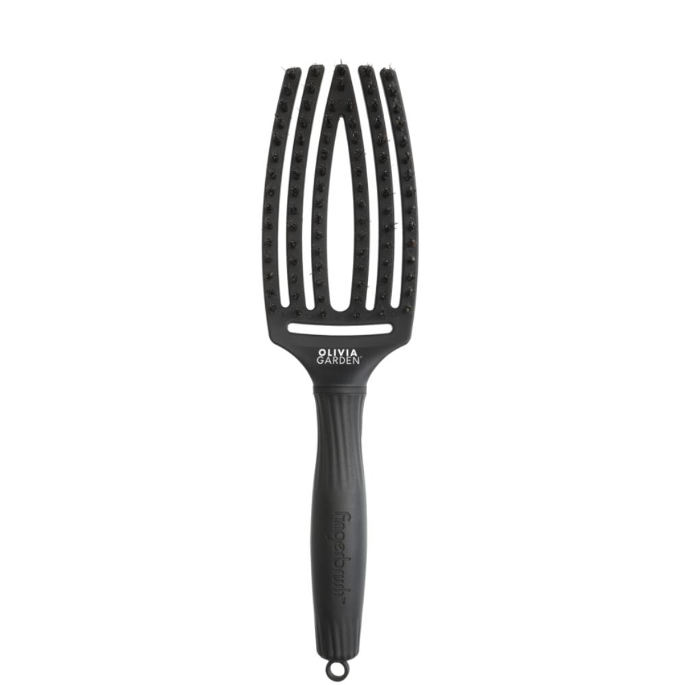 Olivia Garden Fingerbrush Boar & Nylon Full Black Medium