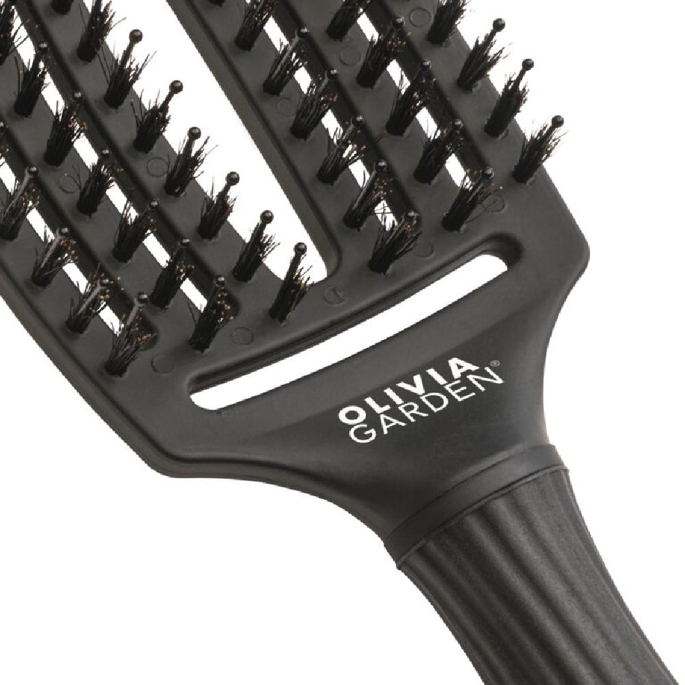 Olivia Garden Fingerbrush Boar & Nylon Full Black Medium