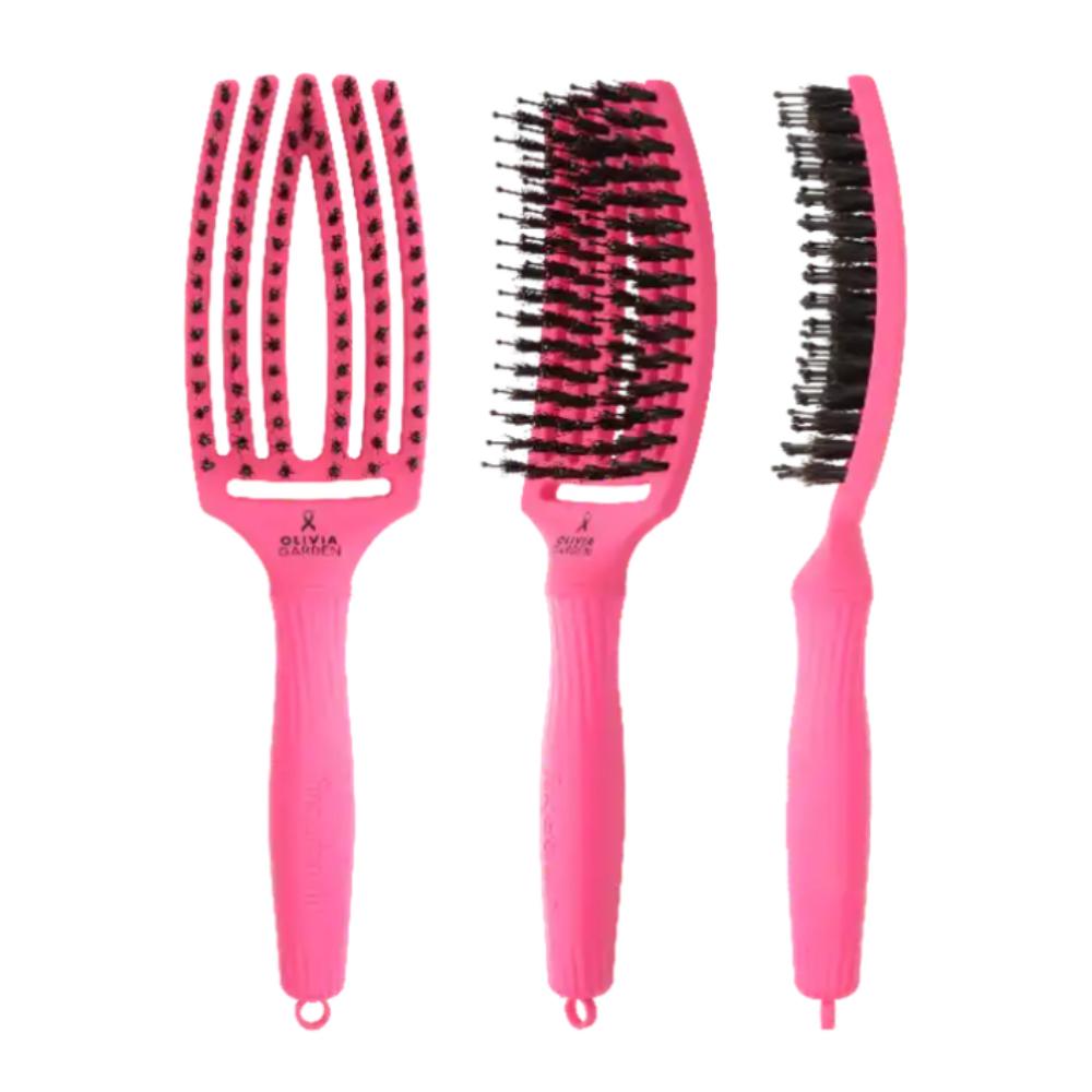 Olivia Garden Fingerbrush Boar & Nylon Think Pink 2026 Pink Ink