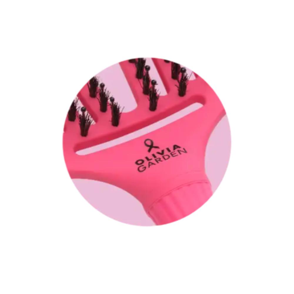 Olivia Garden Fingerbrush Boar & Nylon Think Pink 2026 Pink Ink