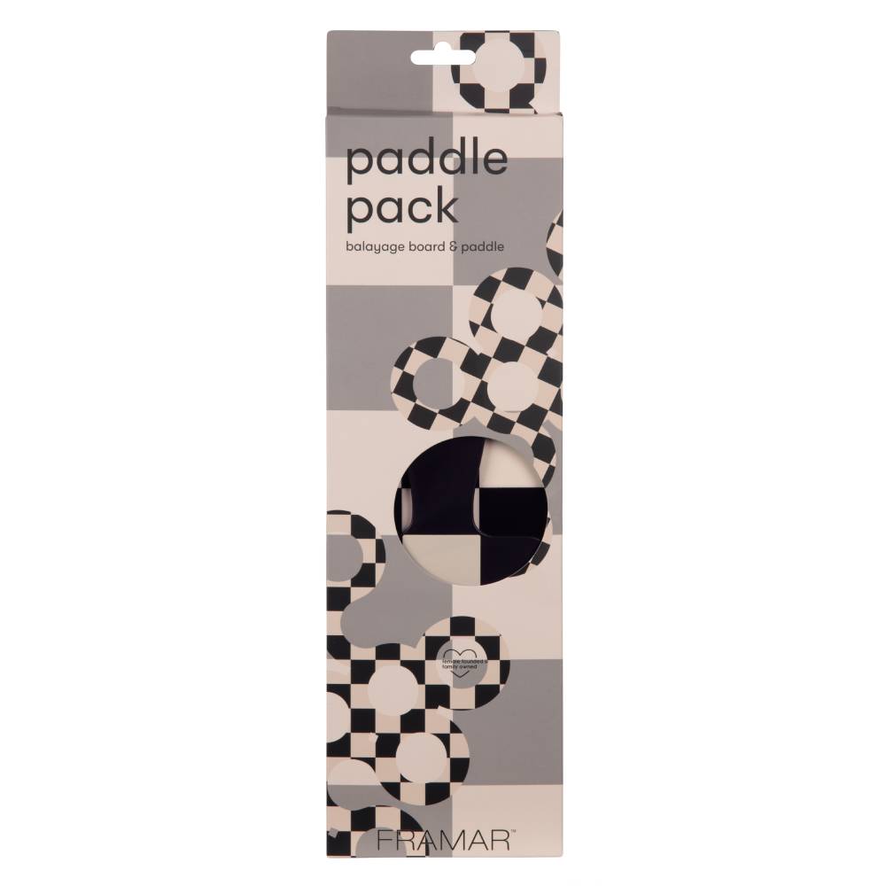 Framar Checked Out Paddle Pack Cream & Black