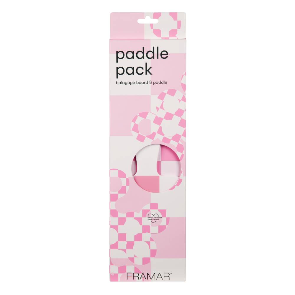 Framar Checked Out Paddle Pack Pink & White
