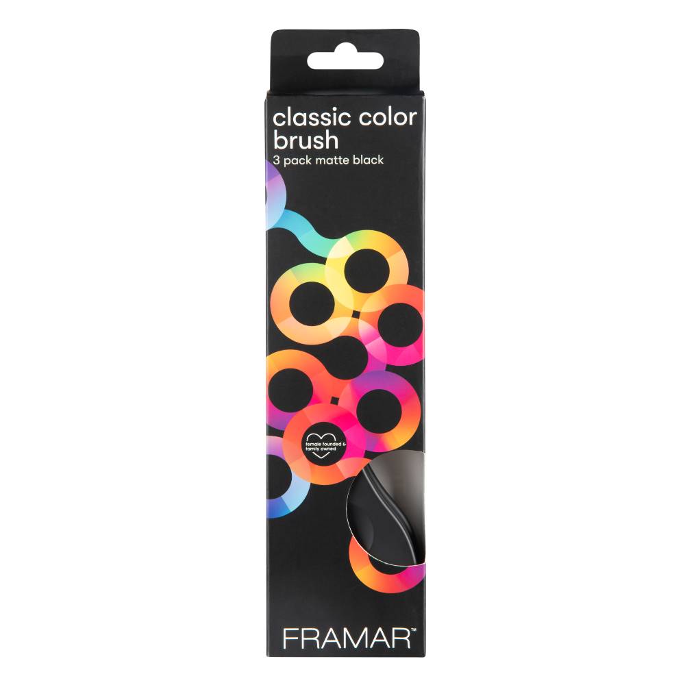 Framar Classic Color Brush Set Matte Black (3)
