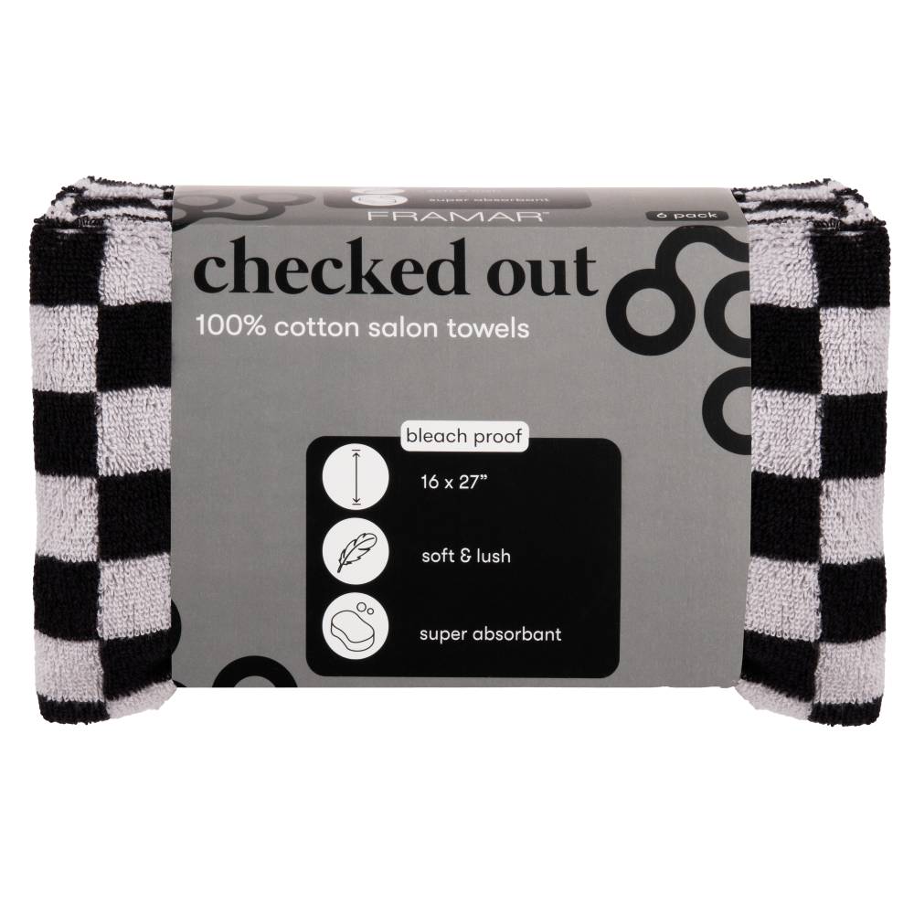 Framar Checked Out Towels (Black/White)