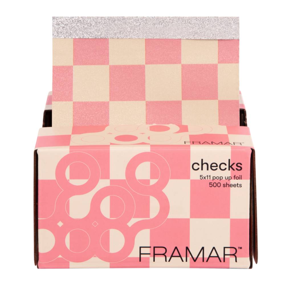 Framar Beige/Pink Checkered 5x11 Pop Up Foil (500 Sheets)