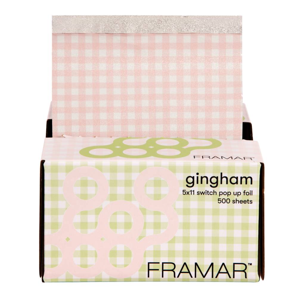 Framar Pink/Green Gingham Switch 5x11 Pop Up Foil (500 Sheets)