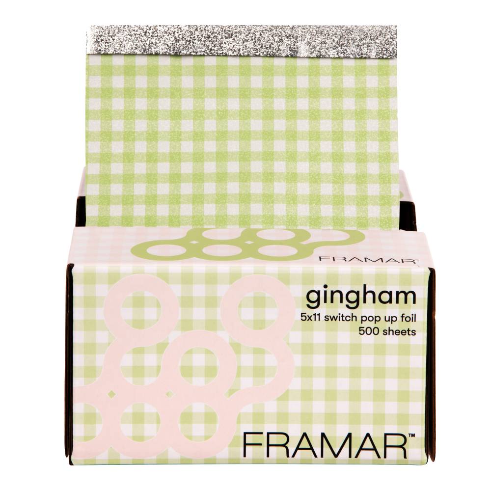 Framar Pink/Green Gingham Switch 5x11 Pop Up Foil (500 Sheets)