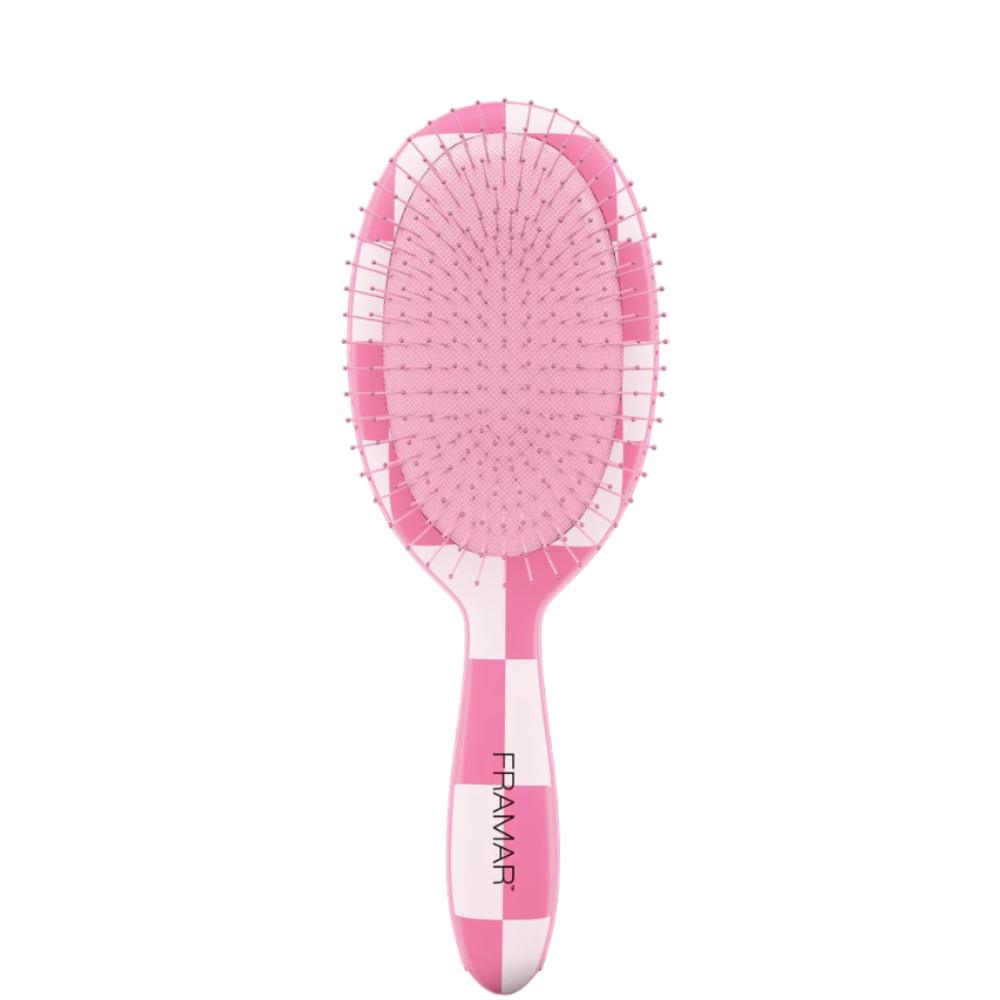 Framar Detangling Brush Checked Out Pink