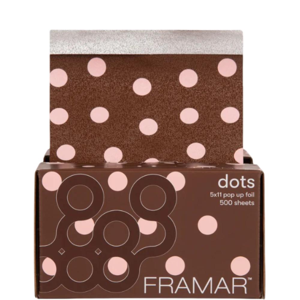 Framar Polka Dots Chocolate 5x11 Pop Up Foil (500)
