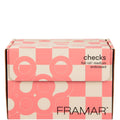 Framar Checkered Beige/Pink Embossed Foil Roll Medium (5" x 320')