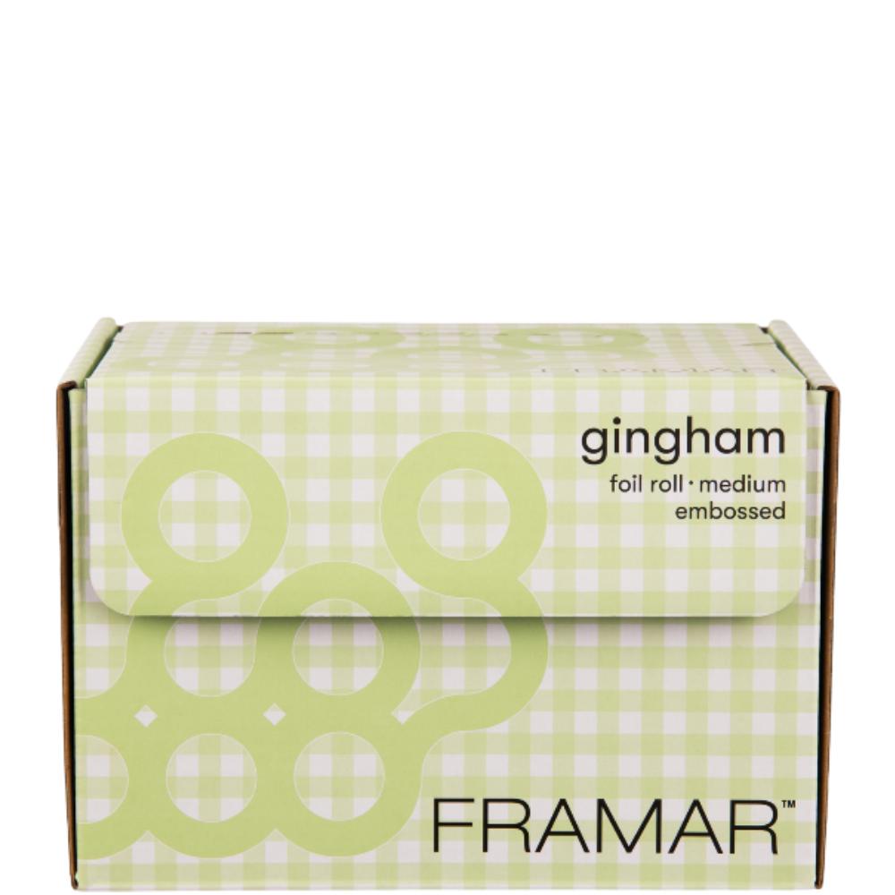Framar Gingham Green Embossed Foil Roll Medium (5" x 320')