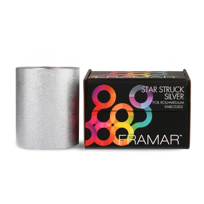 Framar Star Struck Silver Embossed Foil Roll Medium (5" x 320')