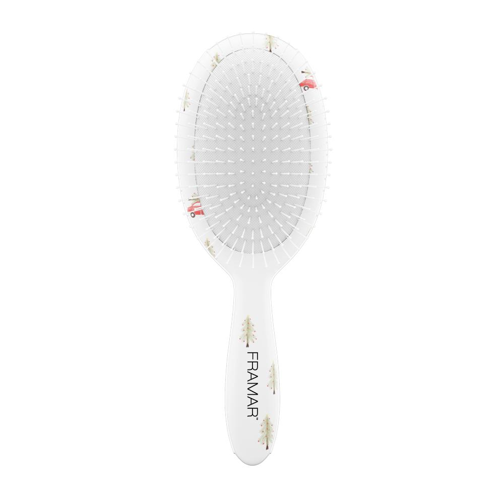Framar Holly Days Detangle Brush Evergreen