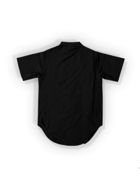 illuzien Solid Black Scoop Bottom Barber Smock