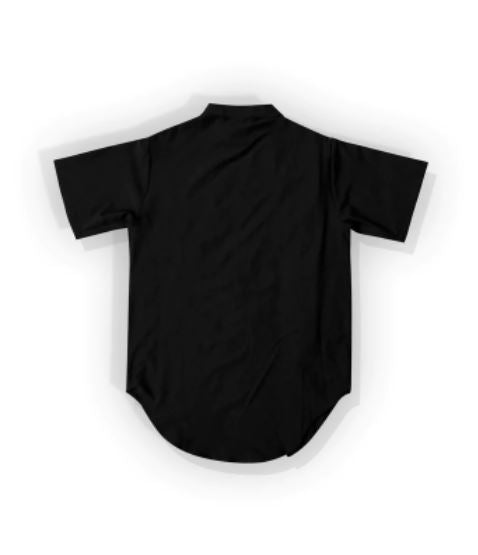 illuzien Solid Black Scoop Bottom Barber Smock