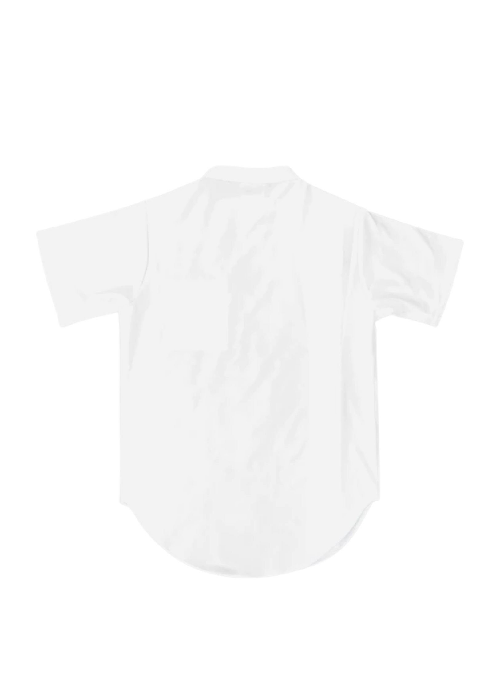 illuzien Solid White Scoop Bottom Barber Smock
