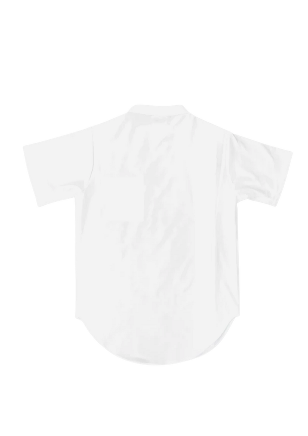 illuzien Solid White Scoop Bottom Barber Smock