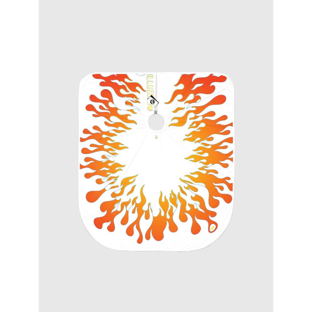 illuzien White Vintage Flames PRO Cape