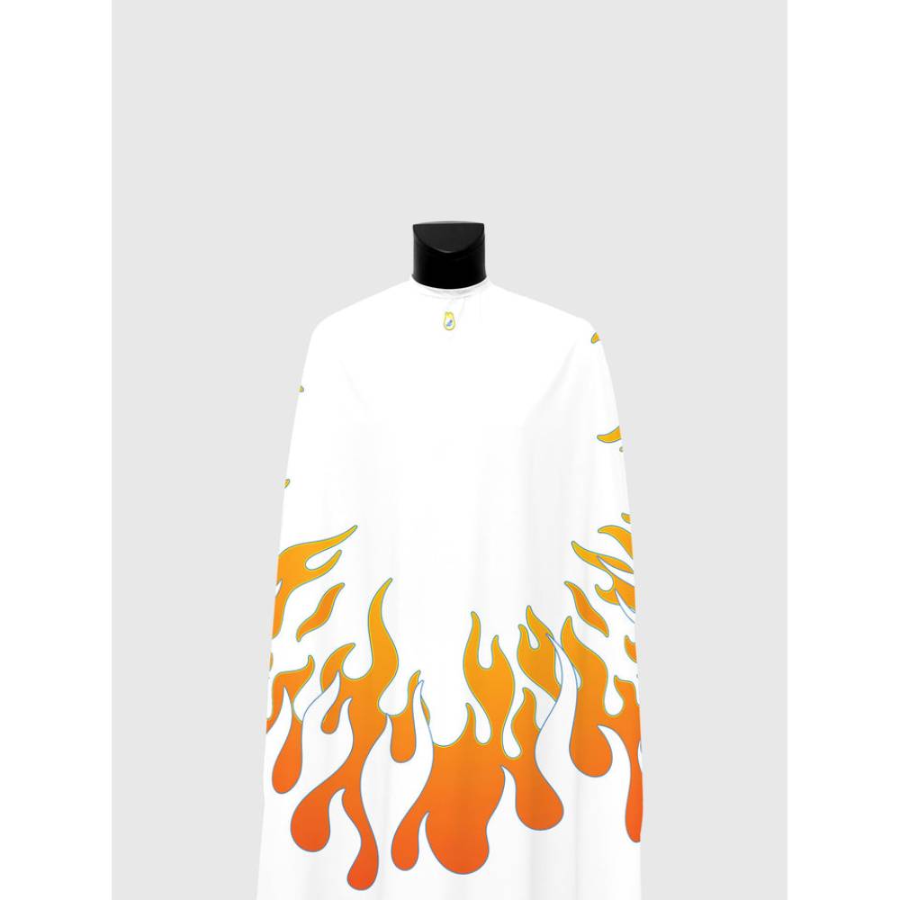 illuzien White Vintage Flames PRO Cape