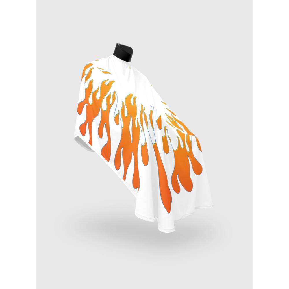 illuzien White Vintage Flames PRO Cape