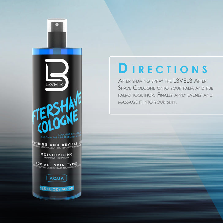 L3VEL3 After Shave Spray Cologne Fresh 400ml