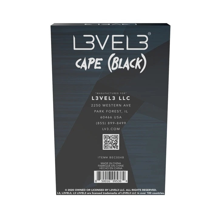 L3VEL3 Professional Cutting Cape - Black