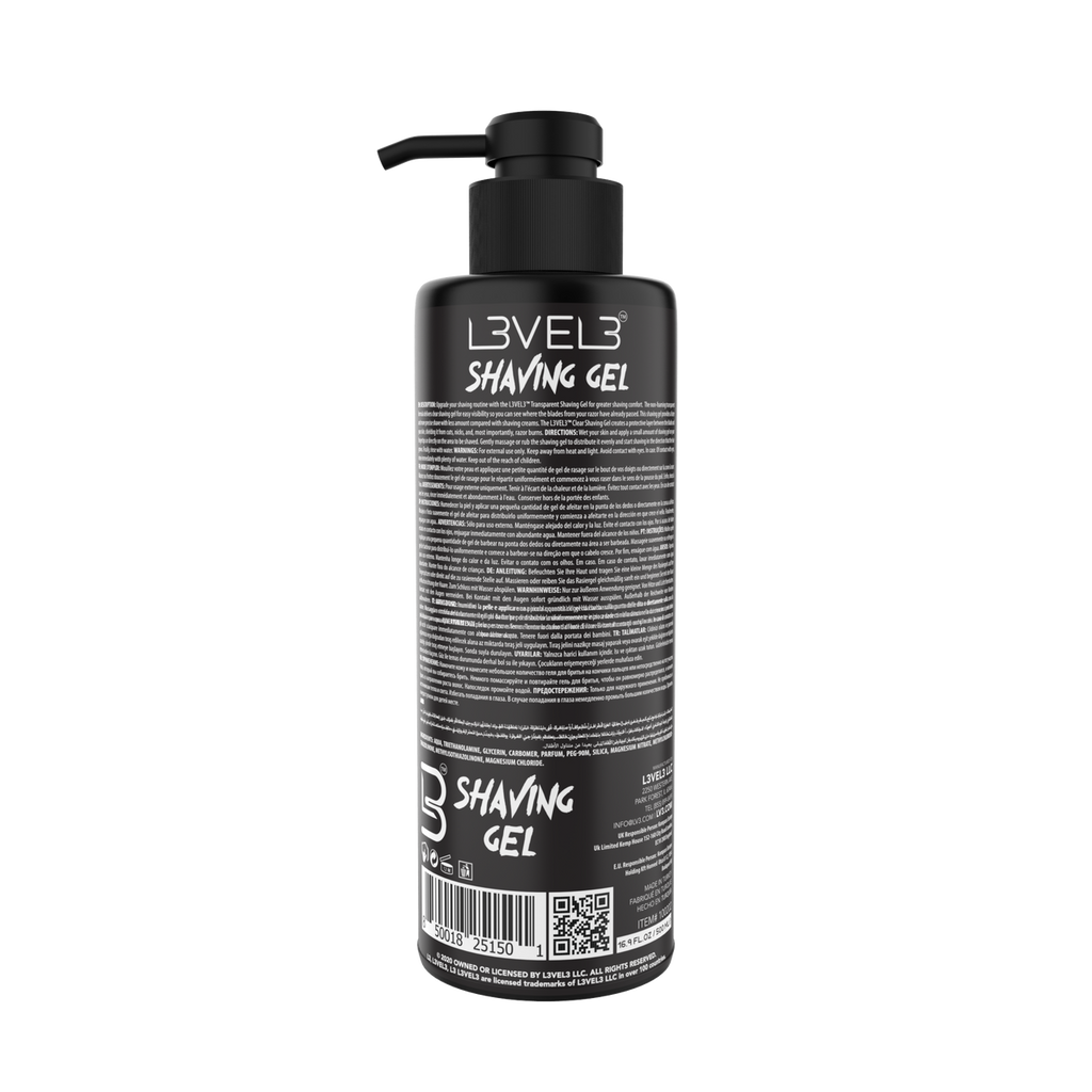 L3VEL3 Transparent Shaving Gel Ice 500ml