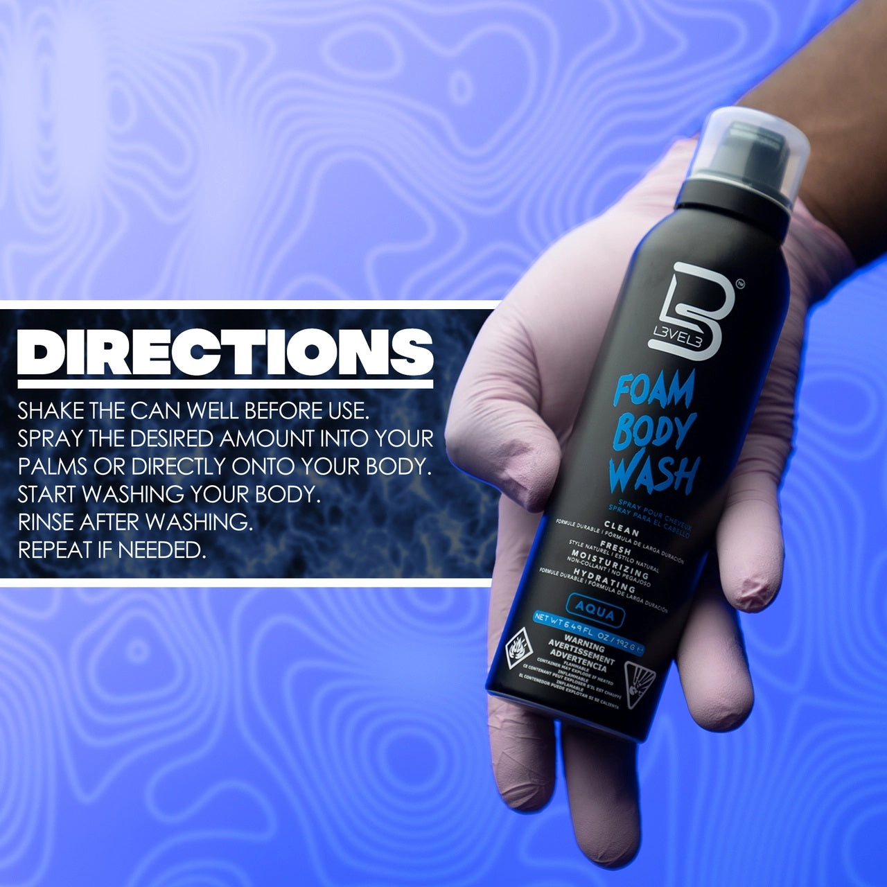 L3VEL3 Foam Body Wash 192g