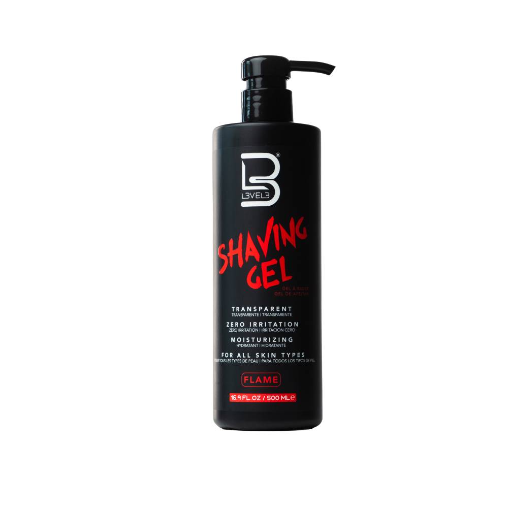 L3VEL3 Transparent Shaving Gel Flame 500ml