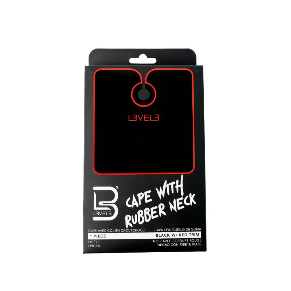 L3VEL3 Cape Rubber Neck Black with Red Trim
