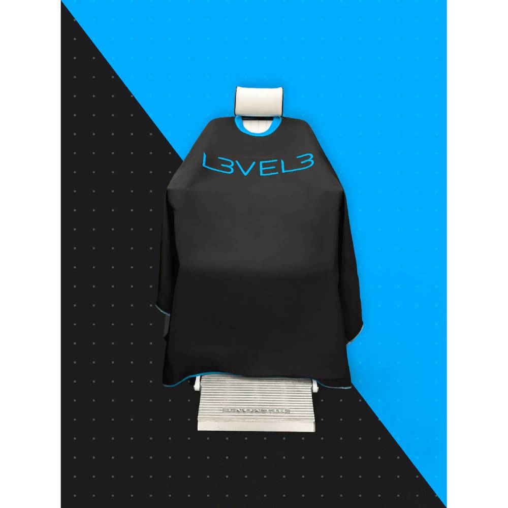 L3VEL3 Cape Rubber Neck Black with Blue Trim