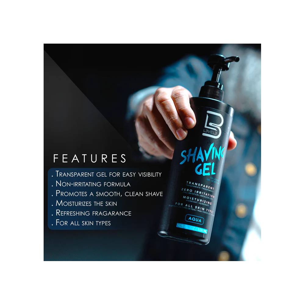 L3VEL3 Transparent Shaving Gel Ice 1000ml