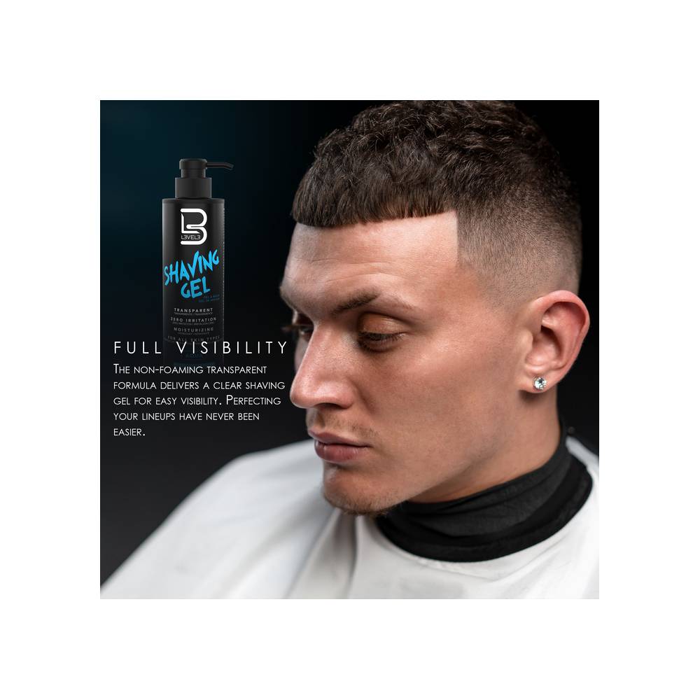 L3VEL3 Transparent Shaving Gel Ice 1000ml