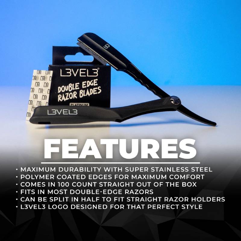 L3VEL3 Double Edge Razor Blades (100)