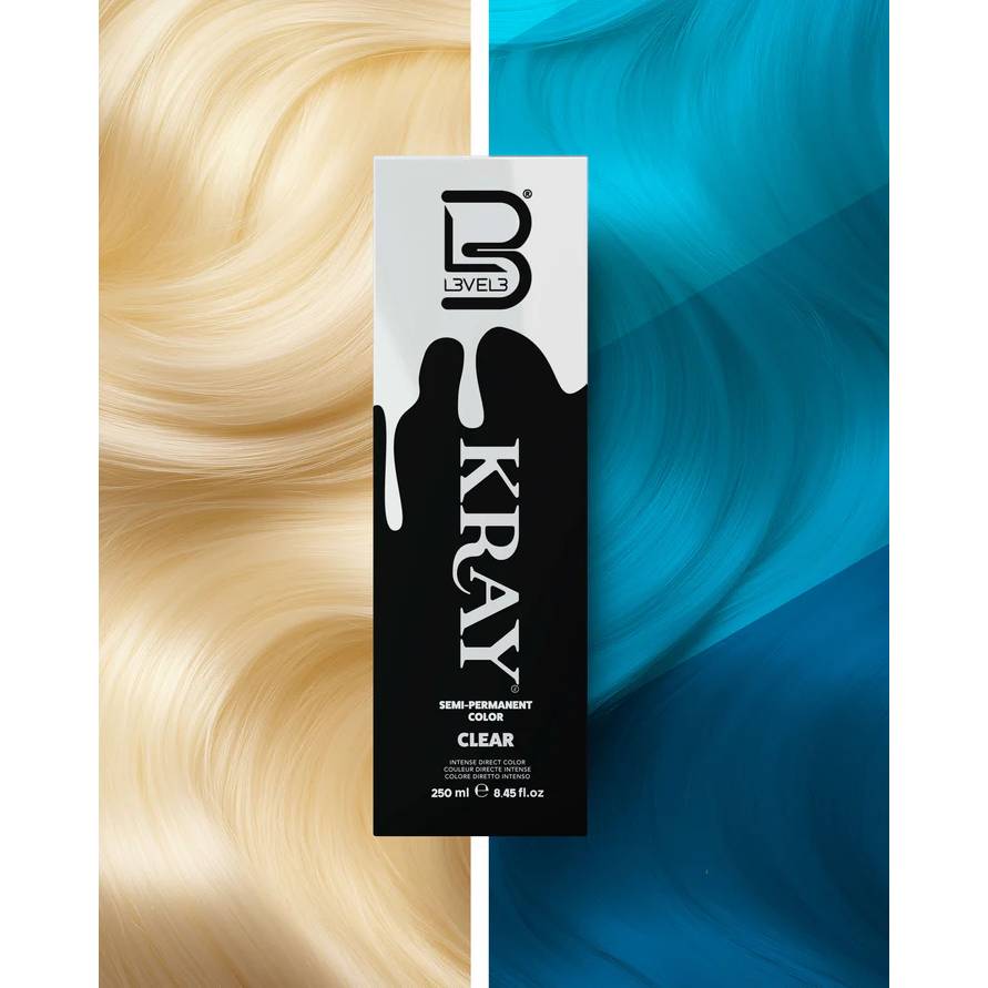 L3VEL3 KRAY Semi Permanent Hair Color Clear 250ml