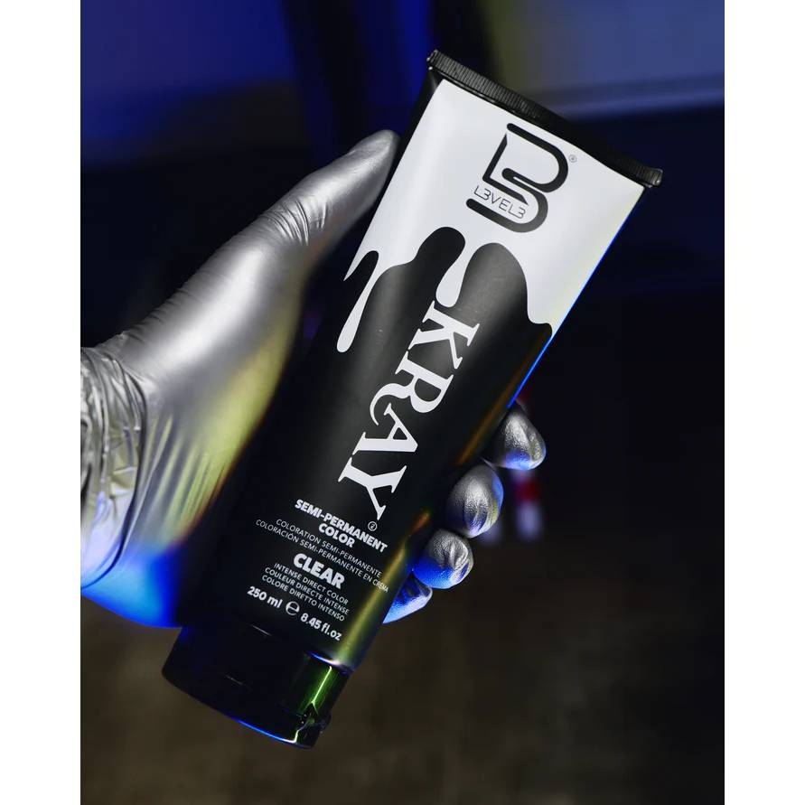L3VEL3 KRAY Semi Permanent Hair Color Clear 250ml