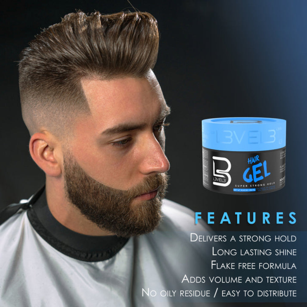 L3VEL3 Hair Strong Hold Styling Gel 100ml